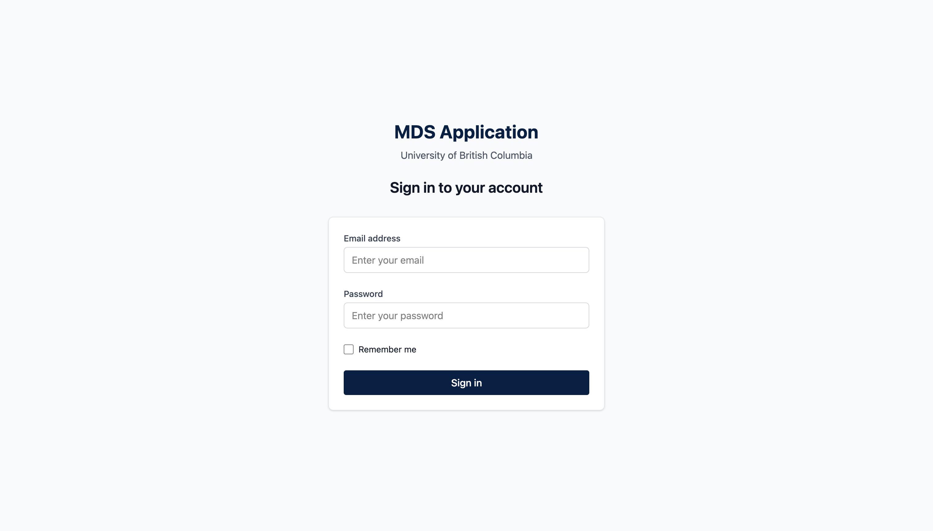 MDS Application